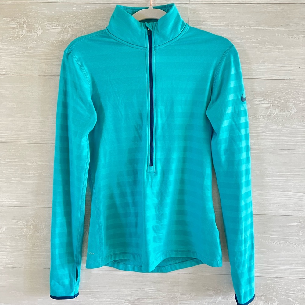 Nike ✨ Teal Dri-Fit Long Sleeve Quarter Zip